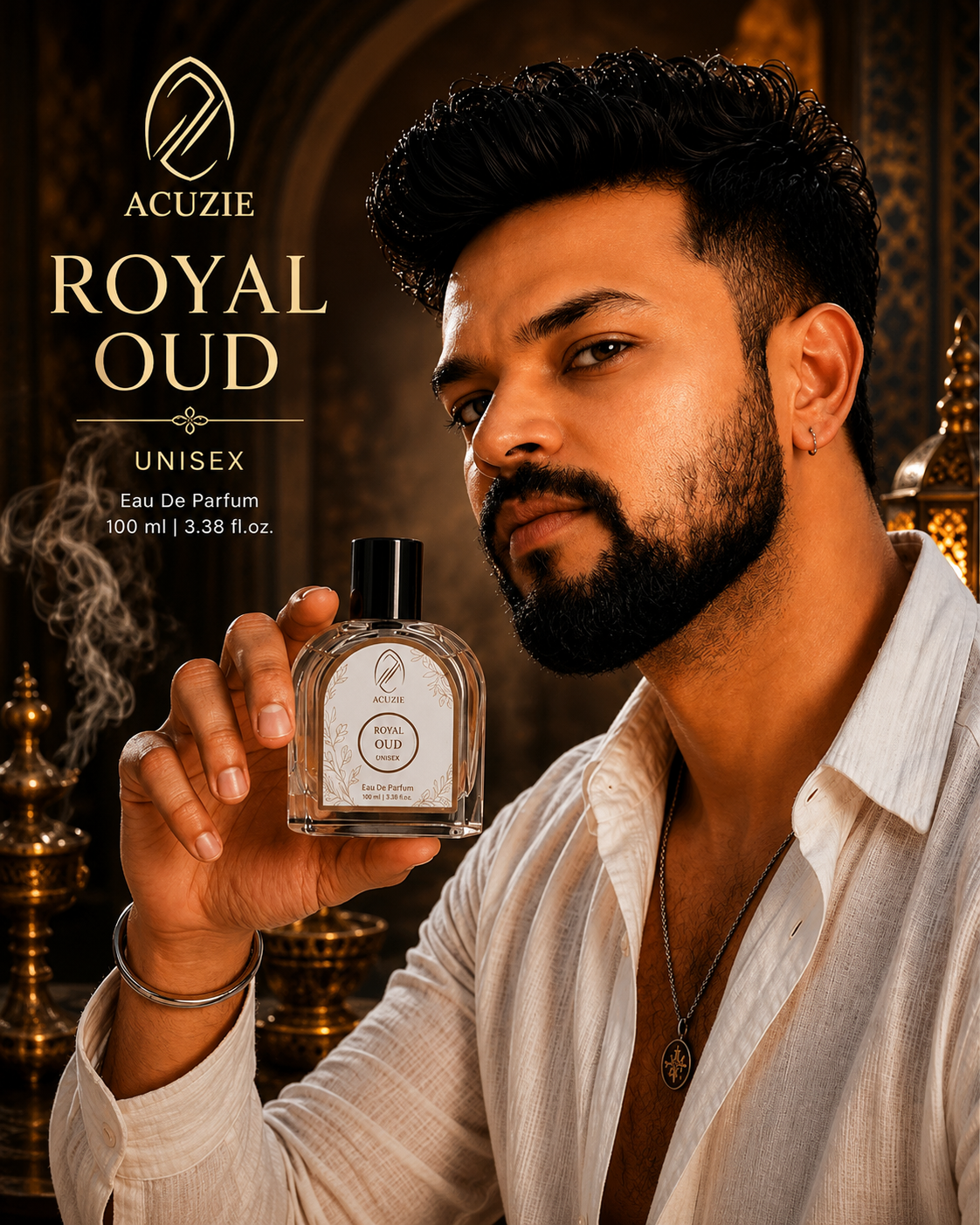 Royal Oud Perfume for Men & Women | Long Lasting Deep Woody Intense Eau de Parfum EDP Fragrance | Unisex Daily Wear Scent 100ml - Image 3